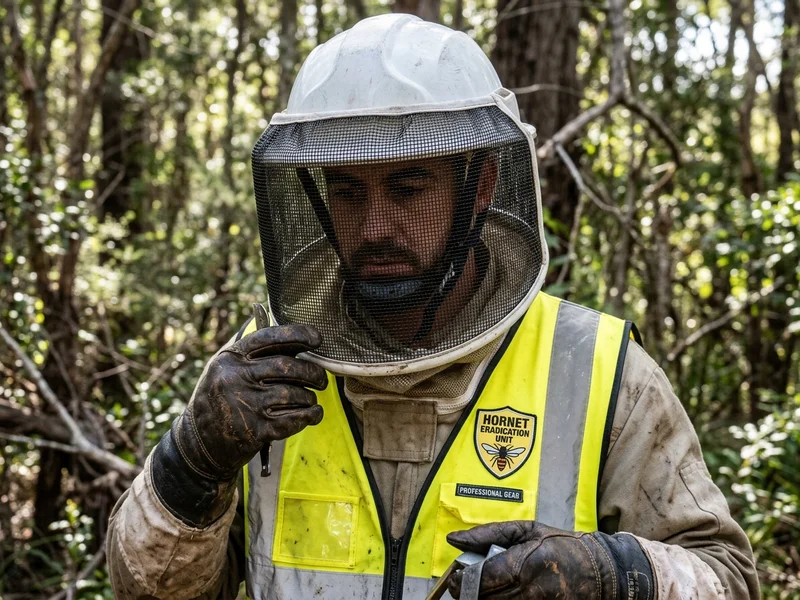 Heavy-duty protective bee suit and hornet eradication gear in Delaware